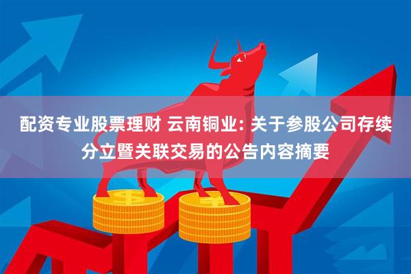 配资专业股票理财 云南铜业: 关于参股公司存续分立暨关联交易的公告内容摘要